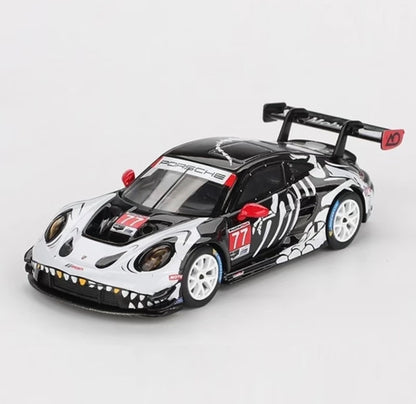 MINIGT 1/64 #1143 Porsche 911 GT3 R #77 GTD PRO Diecast Model Car