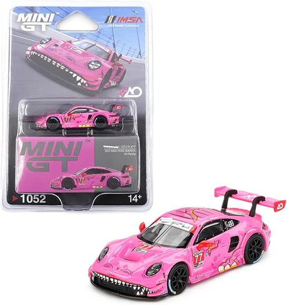 MINIGT 1/64 Porsche 911 GT3 R (992) #77 Pink Model Car #1052