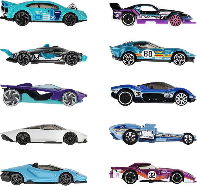 Hot Wheels 10-Pack of Toy Race Cars (Styles May Vary) | Set of 10 1:64 Scale Vehicles
