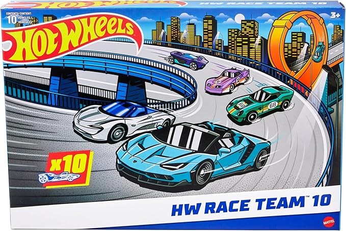 Hot Wheels 10-Pack of Toy Race Cars (Styles May Vary) | Set of 10 1:64 Scale Vehicles