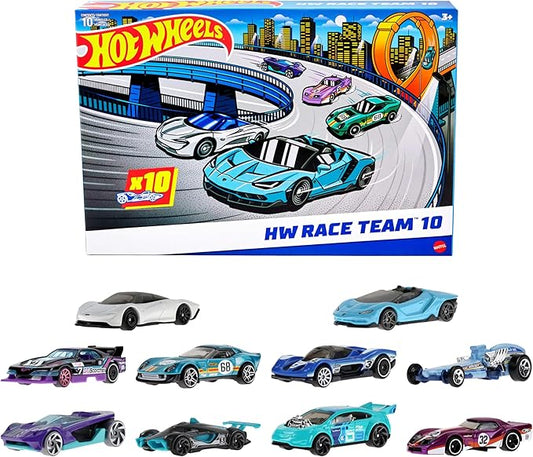 Hot Wheels 10-Pack of Toy Race Cars (Styles May Vary) | Set of 10 1:64 Scale Vehicles