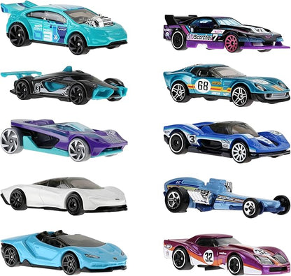 Hot Wheels 10-Pack of Toy Race Cars (Styles May Vary) | Set of 10 1:64 Scale Vehicles