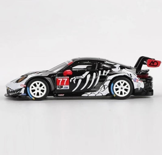 MINIGT 1/64 #1143 Porsche 911 GT3 R #77 GTD PRO Diecast Model Car